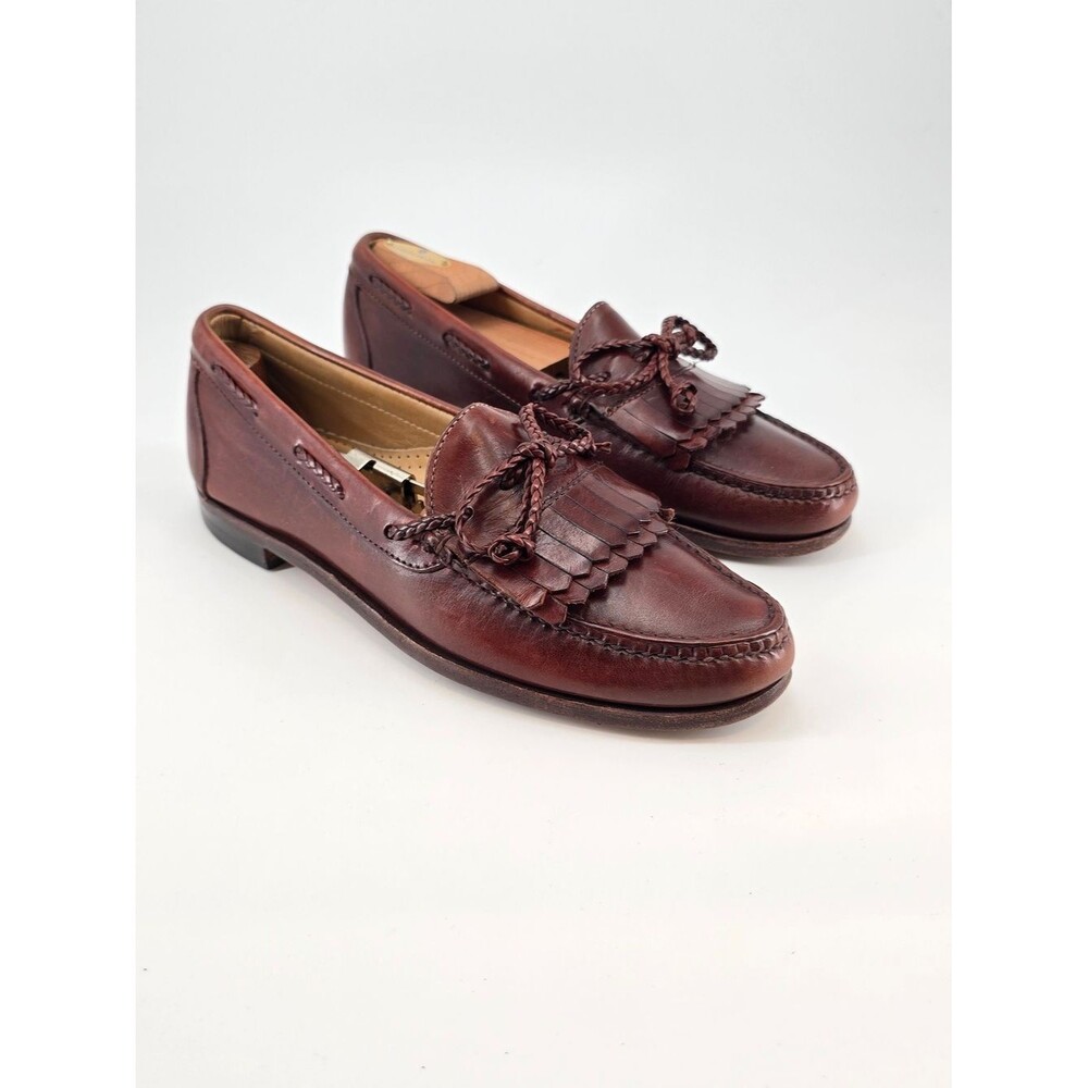 Allen Edmonds Maxfield 10 B Men's Kiltie Tassel Loafers in Chili